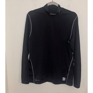 Nike Pro Combat Shirt Mens Large Dri-FIT Fitted Mock Neck Long Sleeve